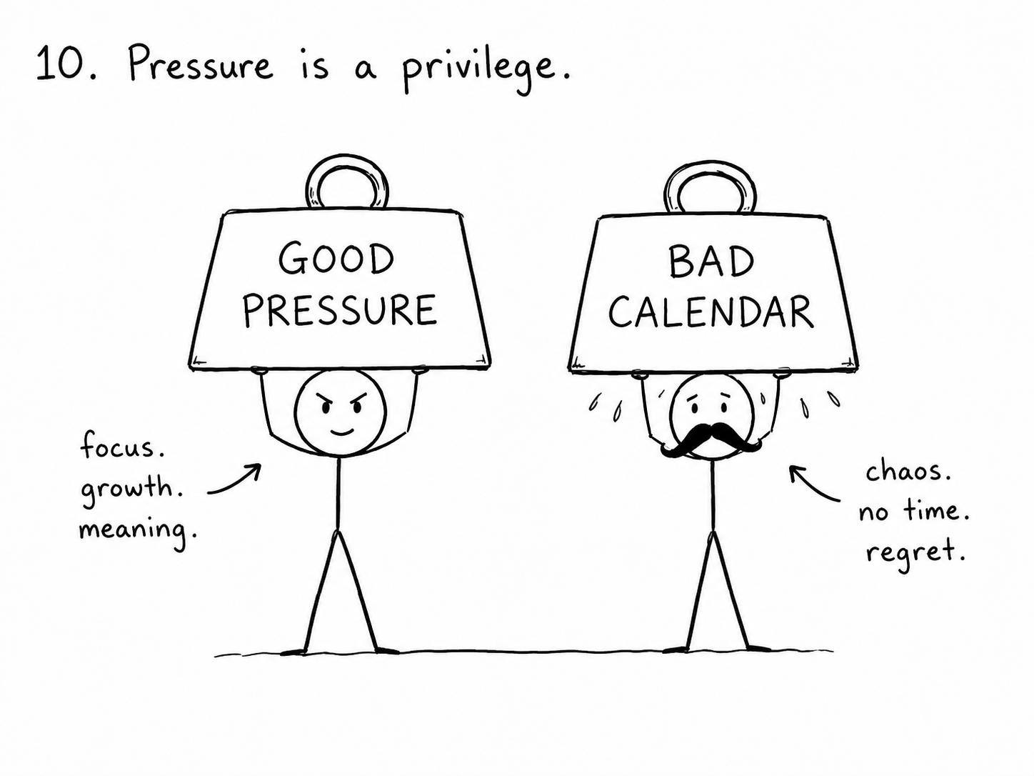 Pressure gauge with the needle pegged in the green. Note 10: the right pressure sharpens focus and makes you feel alive.